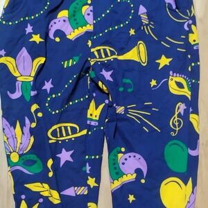 Colorful Mardi Gras Themed Overalls